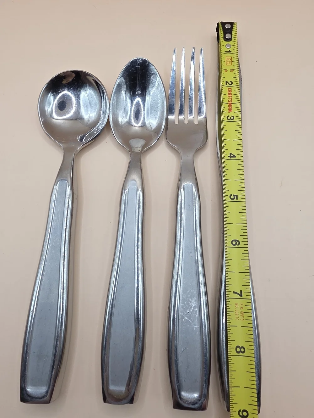 Kinsman 4 Piece Weighted Stainless Steel Fork Knife Spoons